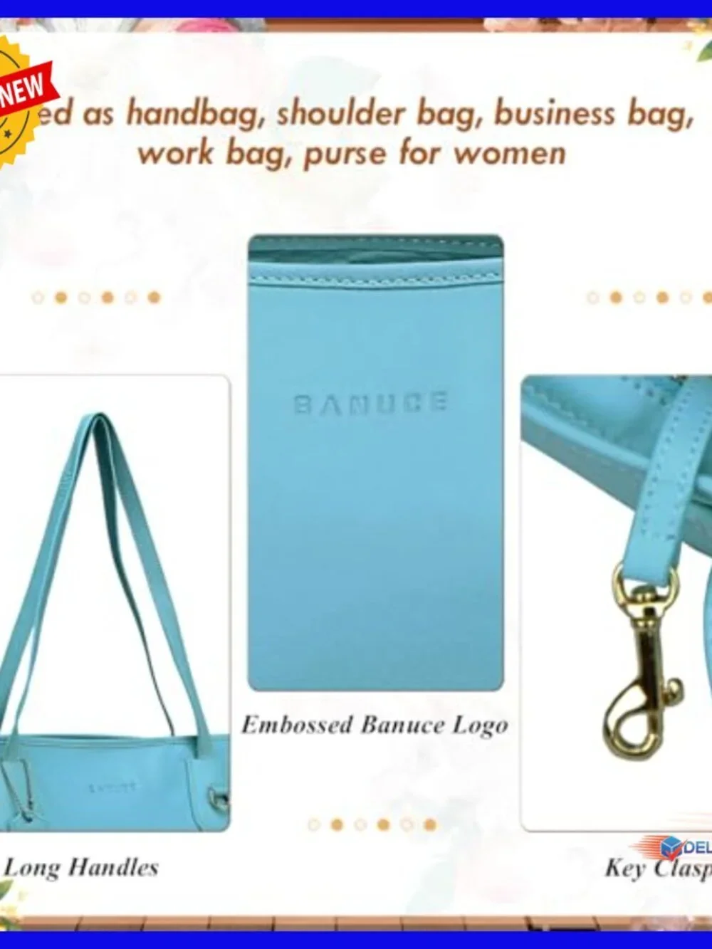 Soft Leather Tote Bag Large Capacity Hobo Shoulder Purse Lightweight